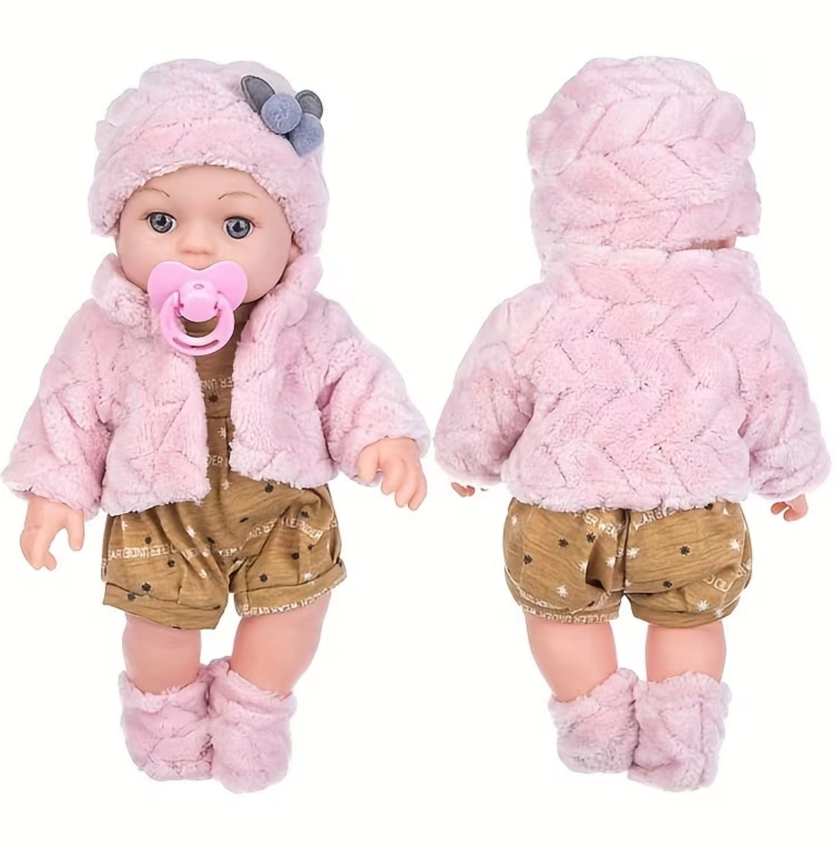 30cm/12inch Reborn Doll with Set Hat Socks Pacifier, Children Toys, Festival Gift